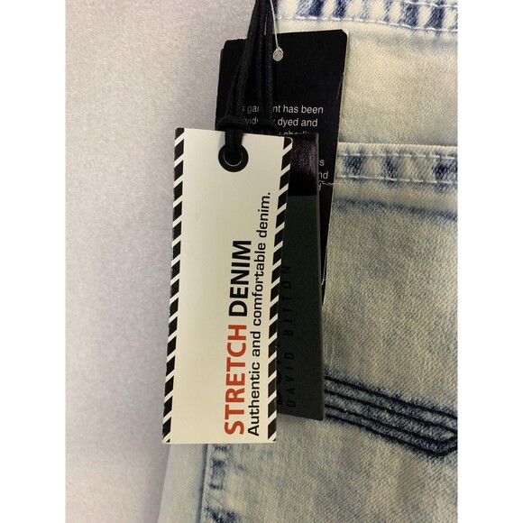 Buffalo David Bitton Jeans Mens Size 34x32 Blue Acid Wash ASH-X Skinny Stretch - Picture 4 of 12